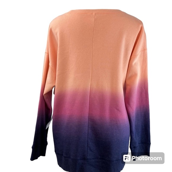 Livi Active Lane Bryant Dip Dye Ombré Sweatshirt Size 18/20 Preowned Con… - Picture 3 of 7